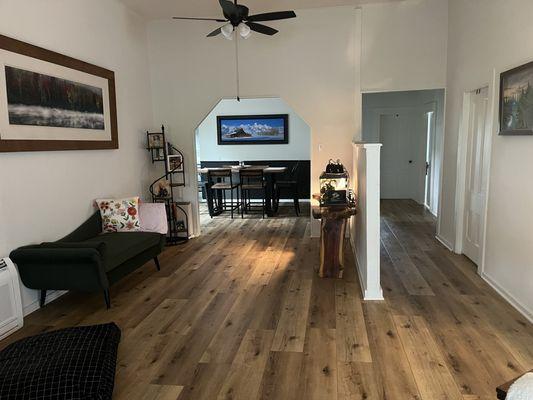 Living room and dining room.