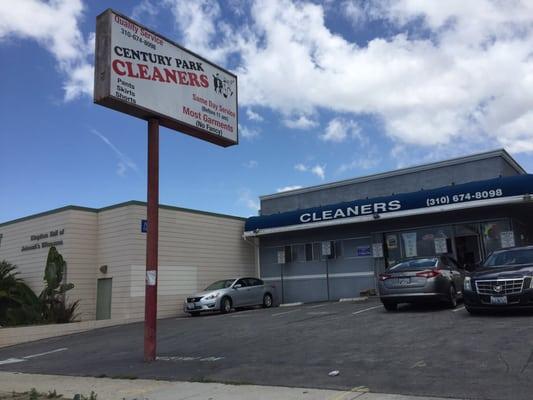 Outside of Century Park cleaners