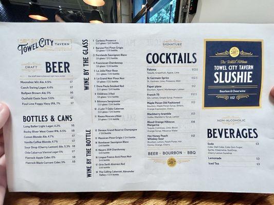 Beverage Menu