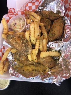 3 pc lemon pepper and 3 pc Garlic Parmesan