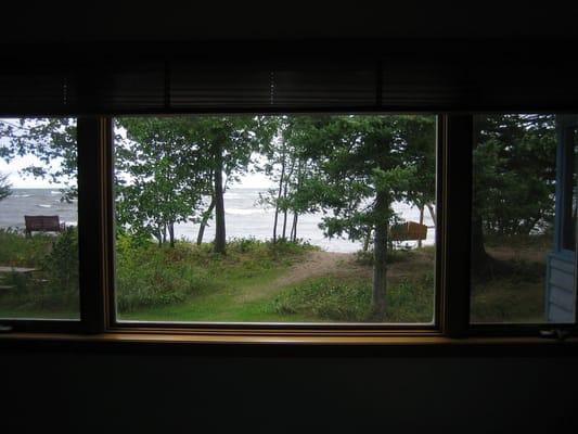 View of beach from cabin 103