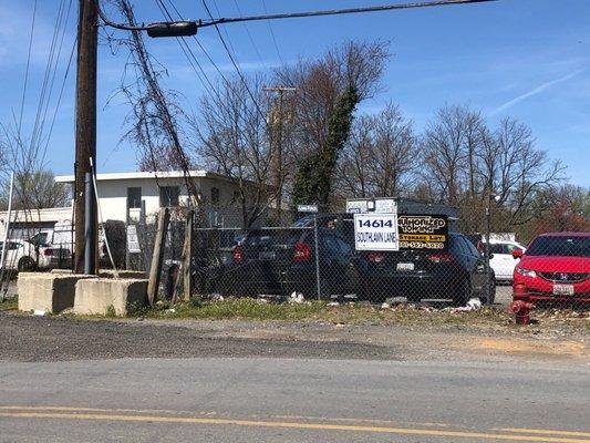 Impoundment lot. Authorized Towing.