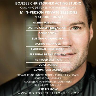 In-Person
1:1 Private Sessions
Now Available 
By Appointment
As Us How
www.BoJesseChristopher.com