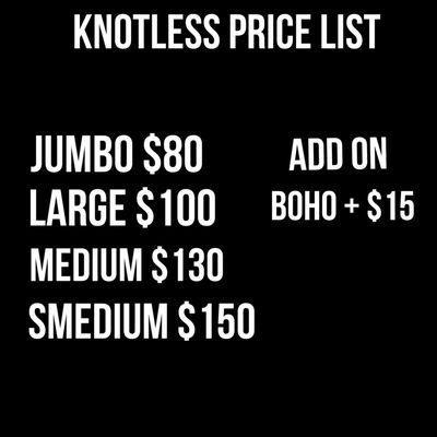 My price list