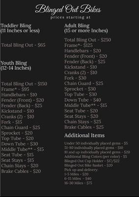 Check out our current Price List!