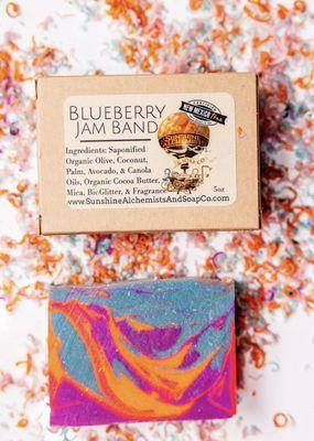 Blueberry Jam Band Organic Cold process soap