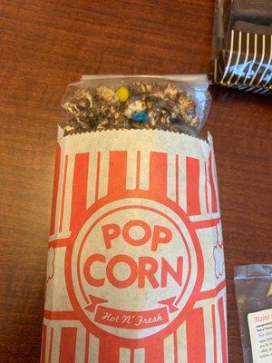 Chocolate pop corn.