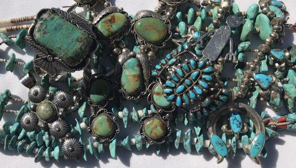 Charlotte's features a wide array of vintage sterling silver and turquoise.