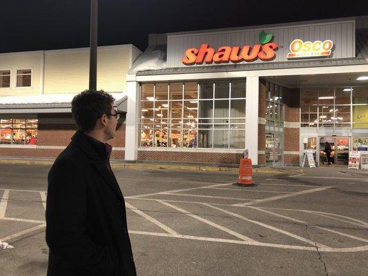 Staring at Shaw's.