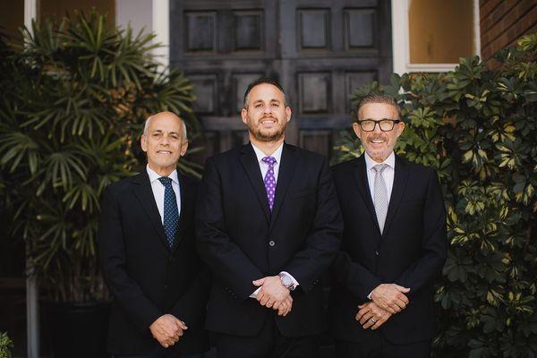 The partners Stephen Klarich (left), Matthew Wallin (center), and Paul Wallin (right)