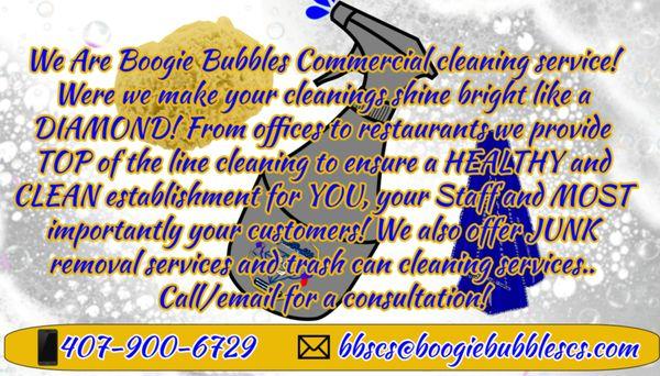 Boogie Bubbles commercial Cleaning