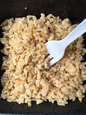 Brown rice cooked to perfection.