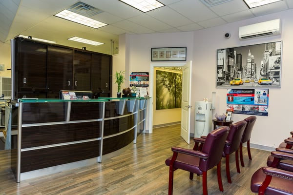 Clean & modern reception area