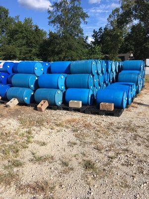 Food grade 55 gallon plastic barrels