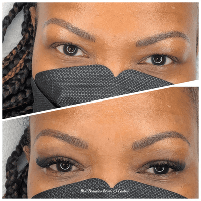 6D Microblading and Light Volume Lashes (Premium Volume Lashes in Cat eye shape)