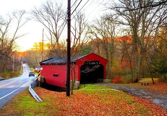 Bartram's Covered Bridge -- fall