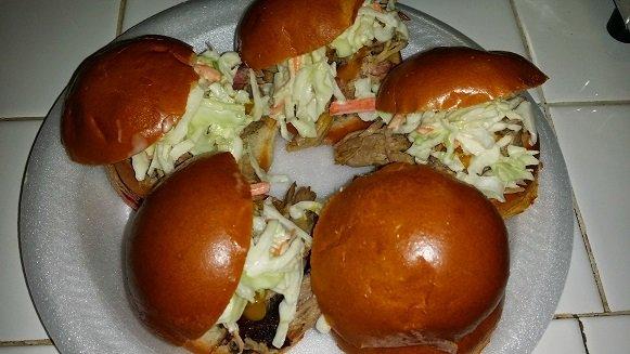 Pulled  Pork Sliders on a Brioche  Bun