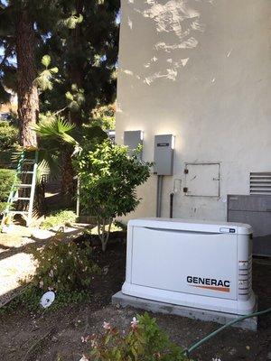 This a generator we just finished installing in Rancho Palos Verdes. This will backup the whole house when the utilities go out.