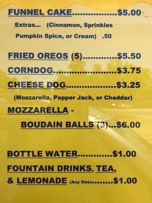 Our Menu!