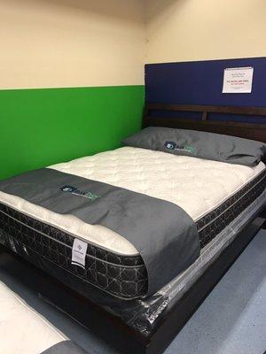 Cooling gel pillow top queen mattress. Many more on display!