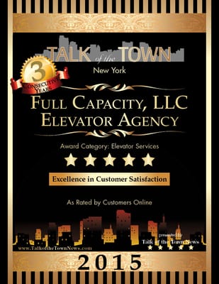 Full Capacity Elevator Agency Five Start 2015