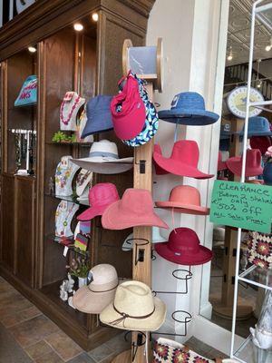 Hats! I love to smear on sunscreen and throw on a hat to protect my (box) hair color lol