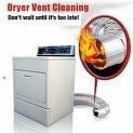 Clogged dryer vents are the cause of more house fires then any other appliance.  Call for appointment.