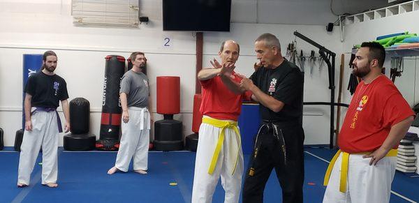 Adult self defense training. Students in COBRA training are not required to were any uniforms.