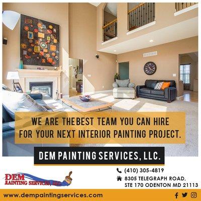 DEM Painting Services: Interior Painting service Annapolis Maryland