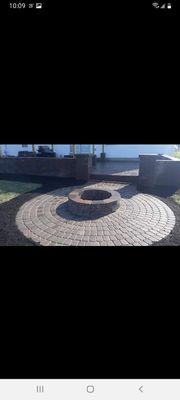 Fire pit and paver patios