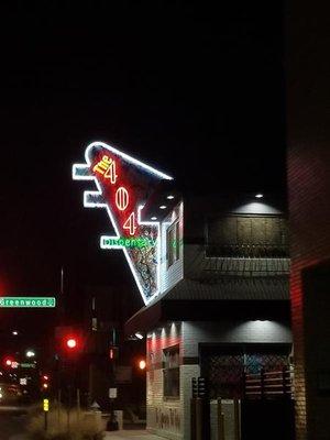 Our Neon Sign seen from 4th St in Pueblo, Co