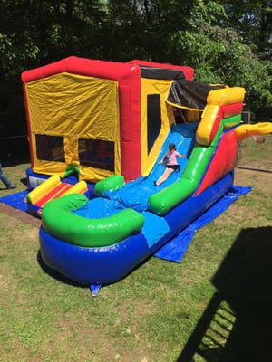 We had such a great time with this AWESOME and HUGE bouncy house and slide combo!!!