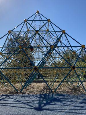 Carmichael park play structure. Unstructured climbing play. A great update. Maybe they can add a splash pad soon?