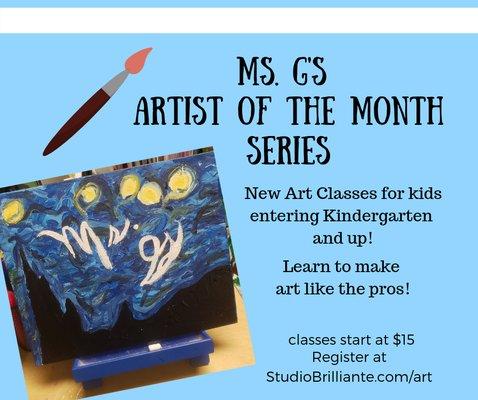 Learn art from the masters in our new Artist of the Month Series!