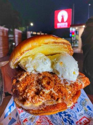 Ice Cream Chicken Sandwich (IG: @featuredbites )