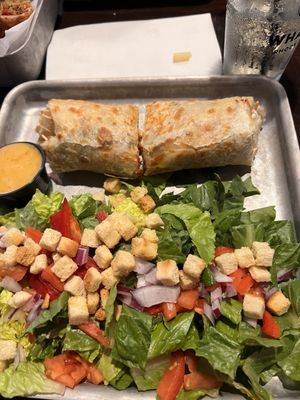 Southwest wrap and a side salad