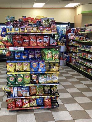 Big selection of snacks