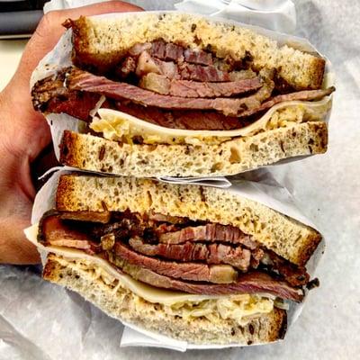 Smoked meat reuben