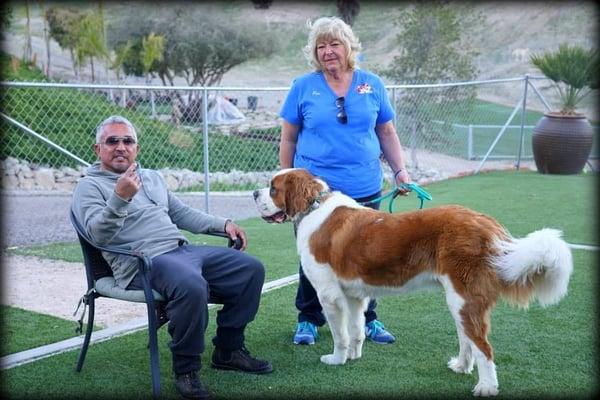 Cesar Milan giving Sunny Saints Board members some training ideas