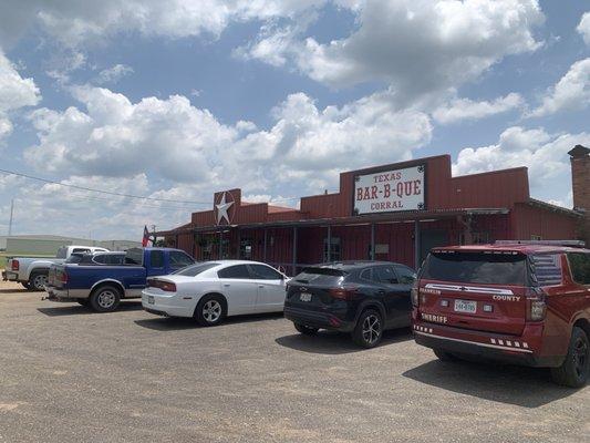 Exterior of Restaurant and Parking Lot