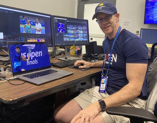 At the US Tennis Open as a producer, editor and videographer