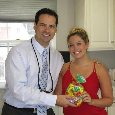 Thanks for my beautiful smile, Dr. Caggiano & Staff! The goodie bag was pretty great, too!