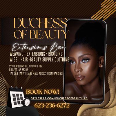 Duchess of Beauty Extensions Bar