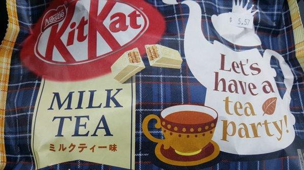 No karioka, but found Japanese milk tea KitKats ($5.57, 2/27/22)