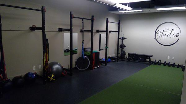 Exercise, fitness and rehab studio on-site for patient care.