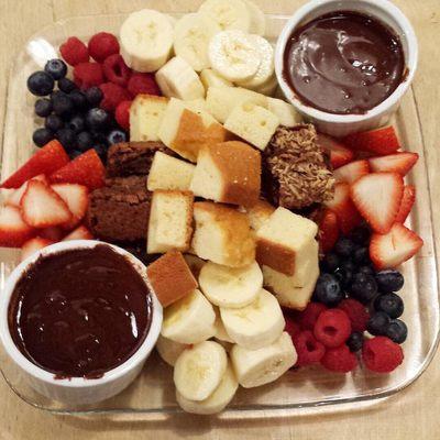 Chocolate fondue at Altus Chocolate on Main Street in downtown Lynchburg