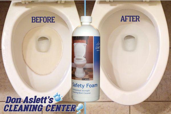 Safety foam is the best toilet cleaner!