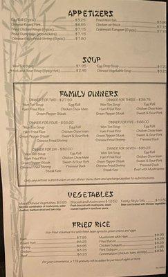 Menu Page 1