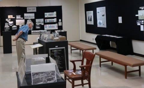 2017 Snyder Square Exhibit, full of historic photographs and artifacts of the town's early center of activity.