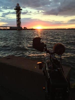 Sunset shot with the F5 on Lake Erie